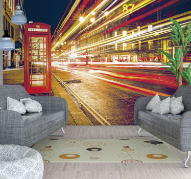 London phone booth Wall Mural - TenStickers