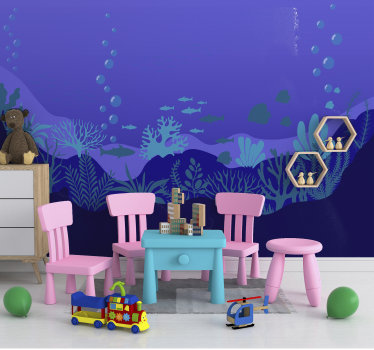 Tapisserie chambre enfant la vie sous-marine - TenStickers