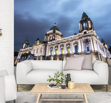 Belfast City Hall at night City wall mural - TenStickers