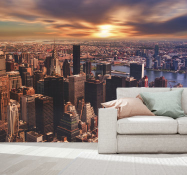 Newyork high buildings view wall mural - TenStickers