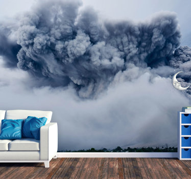 Volatile Ash Cloud sky mural - TenStickers
