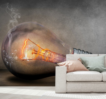 3d效果墙壁画 破碎的照明 - TenStickers