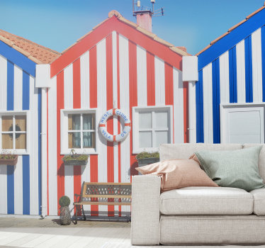 Fotomural decorativo de cidades Costa Nova - TenStickers