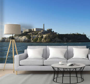 Fotomural pared de la isla de Alcatraz - TenVinilo