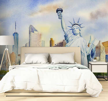 thumbnail image 2 of Brooklyn Bridge Skyline Wall Mural By Azutura - Vinyl Wallpaper, Custom Sizes, Modern NYC Decor 2 of 4