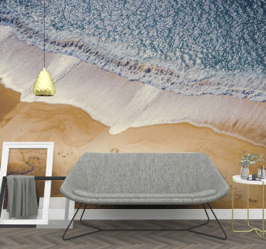 Fotomural de parede do mar praia vista do céu  - TenStickers