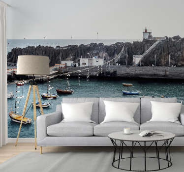 Mural de parede decorativo de mar Barcos de pesca - TenStickers