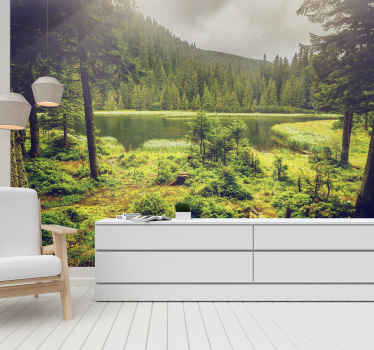 Tapisserie Murale Forêt - Impression HD Sur Polyester | Décoration Intérieur/Extérieur | Plusieurs Tailles