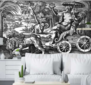Vintage jungle wall mural - TenStickers