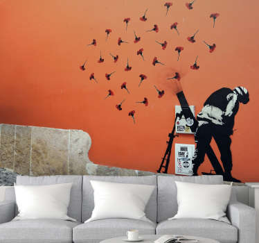 Fotomurais de arte Lutar com cravos - TenStickers