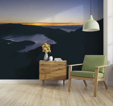 Mural de parede Lago de fogo ao amanhecer - TenStickers