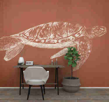 Beautiful Sea Turtle animal wall mural - TenStickers