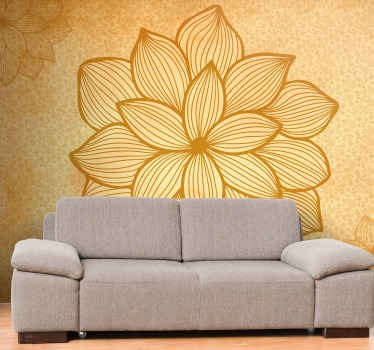 Blommor flock paisley blommönster - Tenstickers