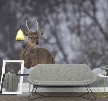 Bebek ren geyiği manzara duvar resmi - TenStickers