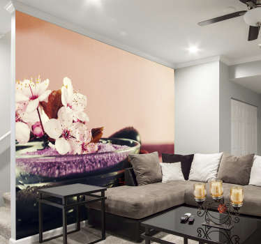 Hrpa orhideja cvjetni zidni mural - TenStickers