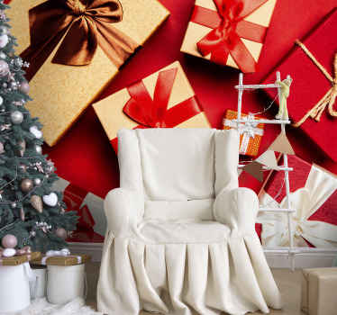 Festive Gift Arrangement christmas wall mural - TenStickers