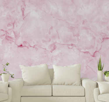 Papier peint motif Texture de marbre rose - TenStickers