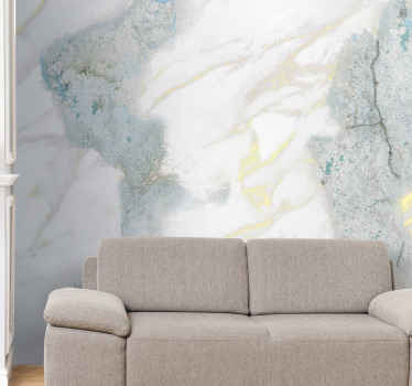 Fotomural imitación mármol azul natural - TenVinilo