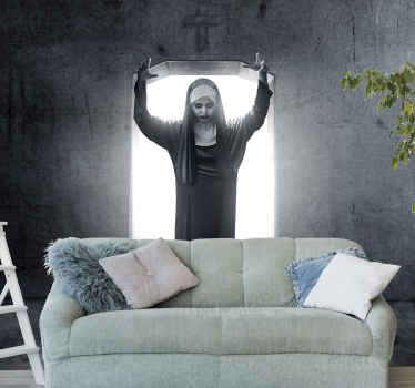 Eerie Nun Figure christmas wall mural - TenStickers