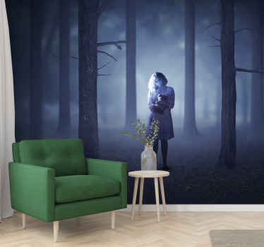 Trykt spøgelsesfoto fototapet - TenStickers