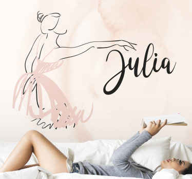 フレーズ壁画 優雅なダンサーの姿 - TENSTICKERS