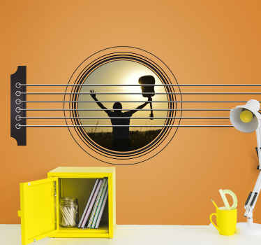 带照片定制壁画的音乐框架 - TenStickers