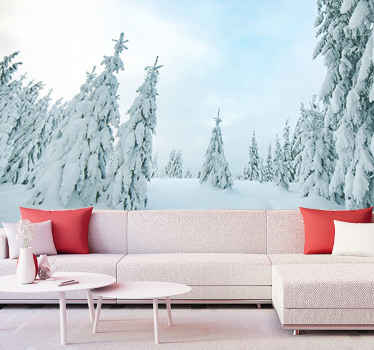 Talven ihmemaa valokuvatapetti luonto - Tenstickers