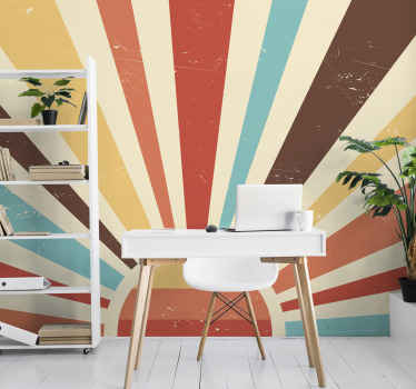 Abstract Vintage Sunset photomural - TenStickers