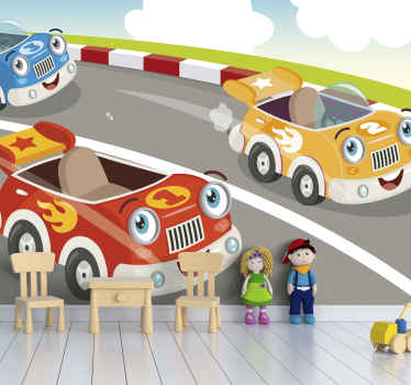 Disney cars world grand prix παιδικές τοιχογραφίες - TenStickers