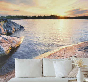 Ylös kallion maisemien tapetti kuvalla valokuvatapetti luonto - Tenstickers