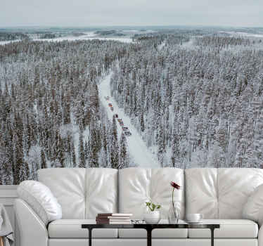 Maisema lumiseinämaalaus valokuvatapetti luonto - Tenstickers