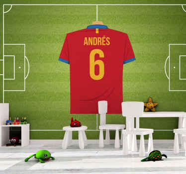 Fotomural personalizable Camiseta de fútbol personalizada - TenVinilo