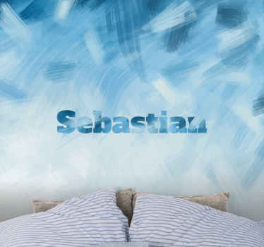 Simple paint splash name custom wall mural - TenStickers