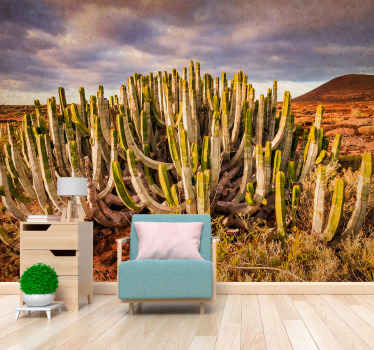 Cactus Landscape View forest wall mural - TenStickers