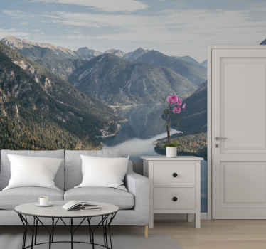 Fényes kék tó fotó falfestmény - TenStickers