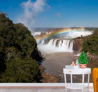 Iguazu watervallen regenboog fotobehang bergen - TenStickers
