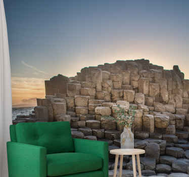 Giant's Causeway Sunset landscape mural - TenStickers