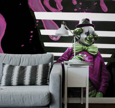 Clown in Pink graffiti wall mural - TenStickers