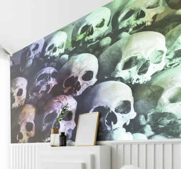 Skulls and Color graffiti wall mural - TenStickers