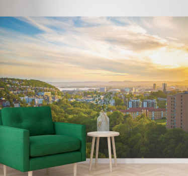 Fototapete Städte blick auf die stadtlandschaft - TenStickers