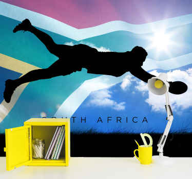 South Africa Rugby silhouette Teenage Murals - TenStickers