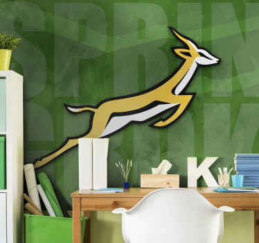 Springbok with text background Mural Wallpaper - TenStickers