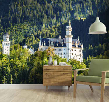 Opuštěný hrad na kopci hora fototapeta - TenStickers