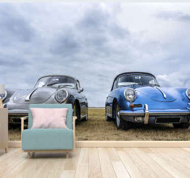 Classic Car Pair wall mural vehicle - TenStickers