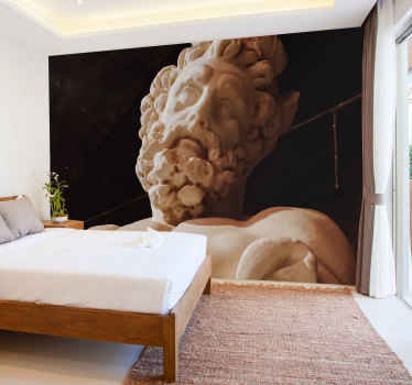 Zeusz a fekete háttér nappali falfestmény - TenStickers