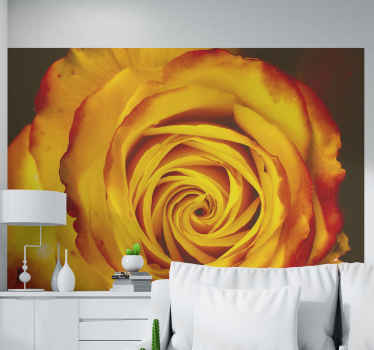 Papier peint 3D Fleur avec différentes nuances de couleur - TenStickers