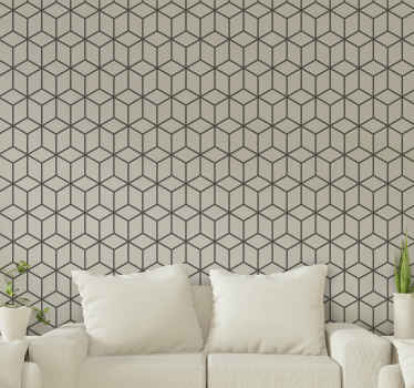 Fototapete Muster geometrisches würfelmuster - TenStickers