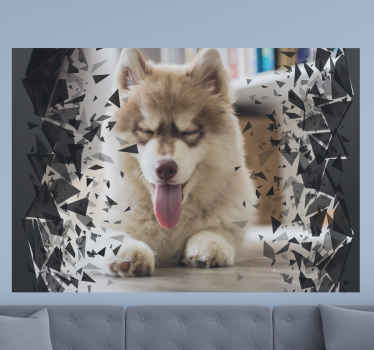 Zepsuta ściana i niestandardowa fototapeta 3d ze zwierzętami - TenStickers