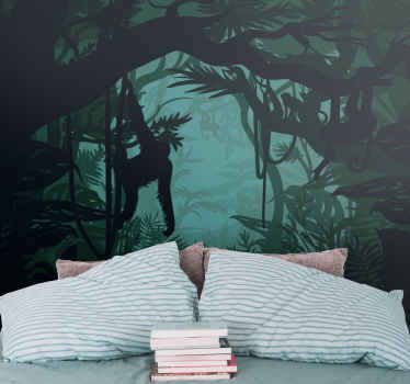 Jungle with animals Kids wall Murals - TenStickers