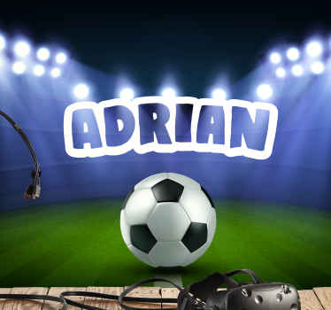 Fodboldbanefest fototapet med folk - TenStickers